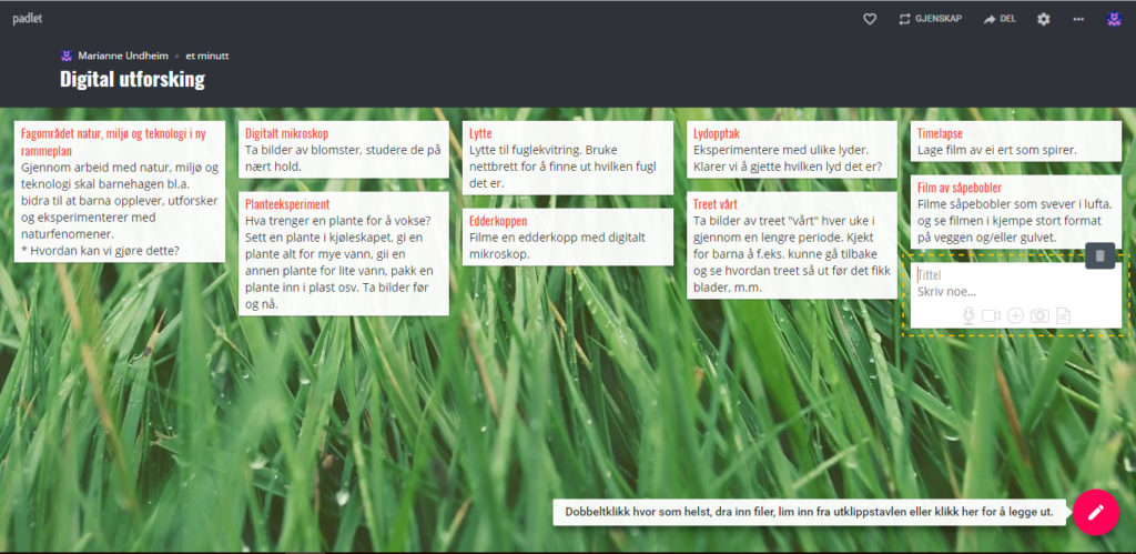 Padlet – digital idemyldring